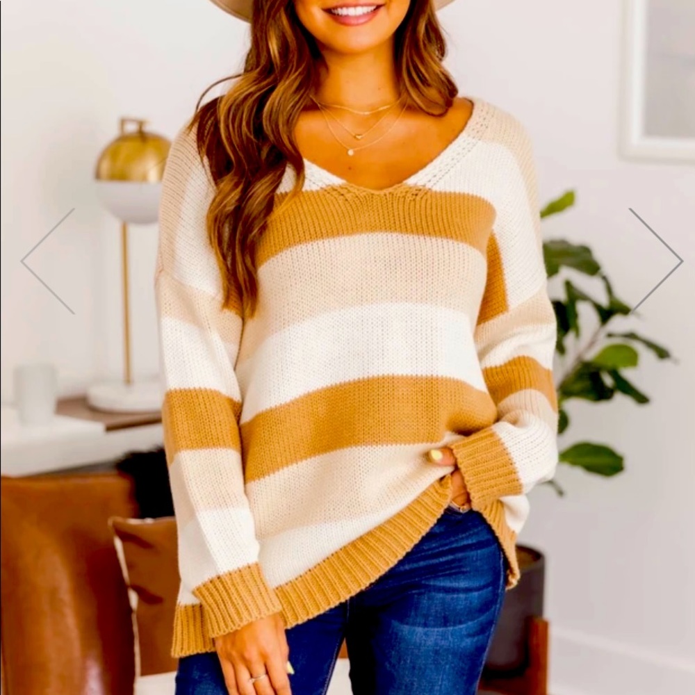 Horizontal striped sweater